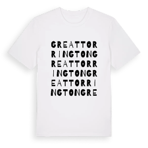 Great Torrington ordlek t-shirt – ekologisk bomull t-shirt från Pinshirt
