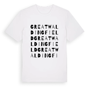 Great Waldingfield ordlek t-shirt – ekologisk bomull t-shirt från Pinshirt
