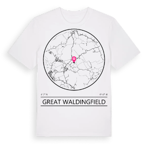 Great Waldingfield t-shirt – ekologisk bomull t-shirt från Pinshirt