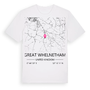 Great Whelnetham karta t-shirt – ekologisk bomull t-shirt från Pinshirt