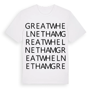 Great Whelnetham ordlek t-shirt – ekologisk bomull t-shirt från Pinshirt