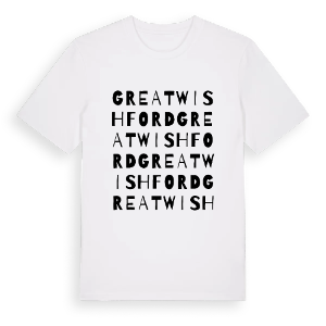 Great Wishford ordlek t-shirt – ekologisk bomull t-shirt från Pinshirt