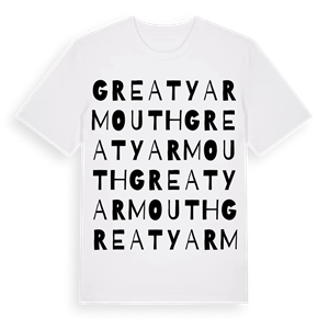 Great Yarmouth ordlek t-shirt – ekologisk bomull t-shirt från Pinshirt