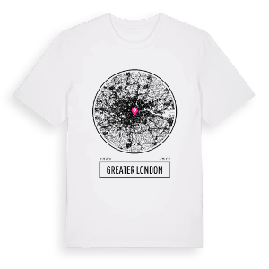 Greater London t-shirt – ekologisk bomull t-shirt från Pinshirt