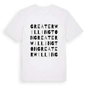 Greater Willington ordlek t-shirt – ekologisk bomull t-shirt från Pinshirt