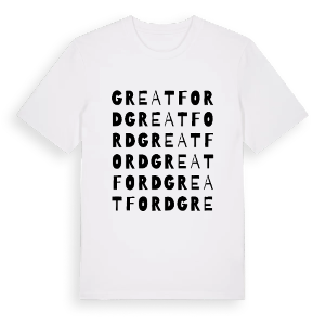 Greatford ordlek t-shirt – ekologisk bomull t-shirt från Pinshirt