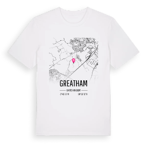 Greatham karta t-shirt – ekologisk bomull t-shirt från Pinshirt