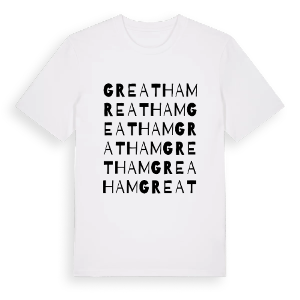 Greatham ordlek t-shirt – ekologisk bomull t-shirt från Pinshirt