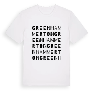 Green Hammerton ordlek t-shirt – ekologisk bomull t-shirt från Pinshirt