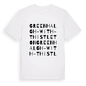 Greenhalgh-with-Thistleton ordlek t-shirt – ekologisk bomull t-shirt från Pinshirt