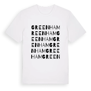 Greenham ordlek t-shirt – ekologisk bomull t-shirt från Pinshirt