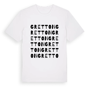 Gretton ordlek t-shirt – ekologisk bomull t-shirt från Pinshirt