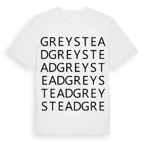 Greystead ordlek t-shirt – ekologisk bomull t-shirt från Pinshirt