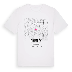Grimley karta t-shirt – ekologisk bomull t-shirt från Pinshirt