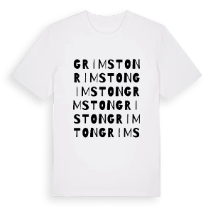 Grimston ordlek t-shirt – ekologisk bomull t-shirt från Pinshirt