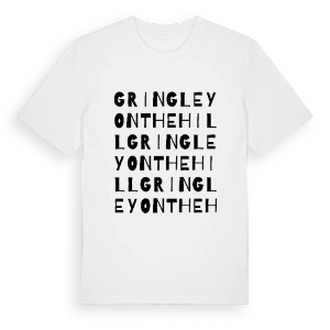 Gringley on the Hill ordlek t-shirt – ekologisk bomull t-shirt från Pinshirt