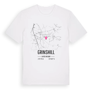 Grinshill karta t-shirt – ekologisk bomull t-shirt från Pinshirt
