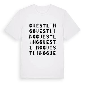 Guestling ordlek t-shirt – ekologisk bomull t-shirt från Pinshirt