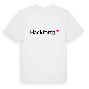 Hackforth hjärta t-shirt – ekologisk bomull t-shirt från Pinshirt
