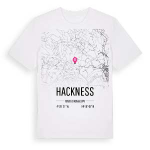 Hackness karta t-shirt – ekologisk bomull t-shirt från Pinshirt