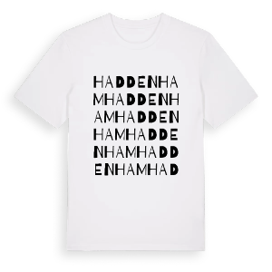 Haddenham ordlek t-shirt – ekologisk bomull t-shirt från Pinshirt