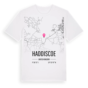 Haddiscoe karta t-shirt – ekologisk bomull t-shirt från Pinshirt