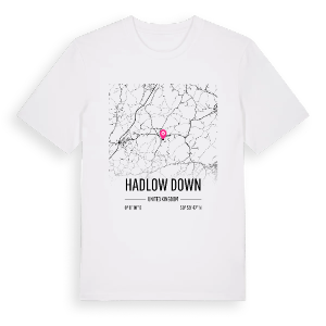 Hadlow Down karta t-shirt – ekologisk bomull t-shirt från Pinshirt
