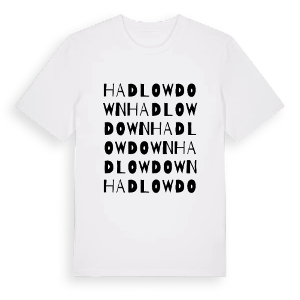Hadlow Down ordlek t-shirt – ekologisk bomull t-shirt från Pinshirt
