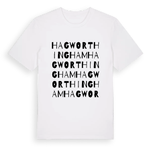 Hagworthingham ordlek t-shirt – ekologisk bomull t-shirt från Pinshirt