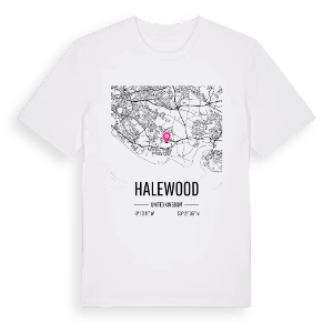 Halewood karta t-shirt – ekologisk bomull t-shirt från Pinshirt