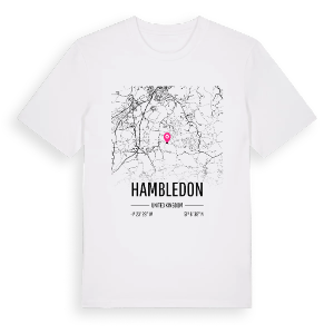 Hambledon karta t-shirt – ekologisk bomull t-shirt från Pinshirt