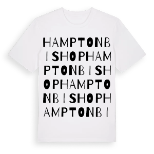 Hampton Bishop ordlek t-shirt – ekologisk bomull t-shirt från Pinshirt