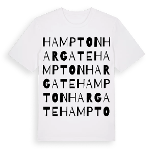 Hampton Hargate ordlek t-shirt – ekologisk bomull t-shirt från Pinshirt