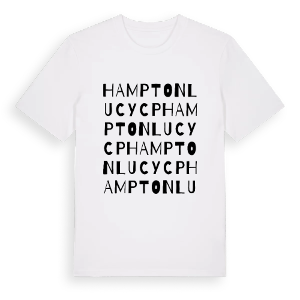 Hampton Lucy CP ordlek t-shirt – ekologisk bomull t-shirt från Pinshirt