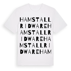 Hamstall Ridware ordlek t-shirt – ekologisk bomull t-shirt från Pinshirt