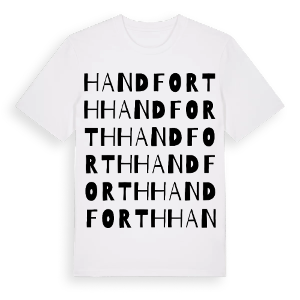 Handforth ordlek t-shirt – ekologisk bomull t-shirt från Pinshirt