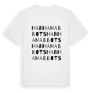 Hanham Abbots ordlek t-shirt – ekologisk bomull t-shirt från Pinshirt