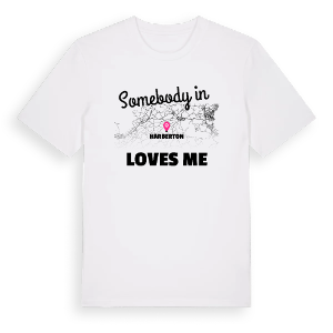 Någon i Harberton älskar mig t-shirt – ekologisk bomull t-shirt från Pinshirt