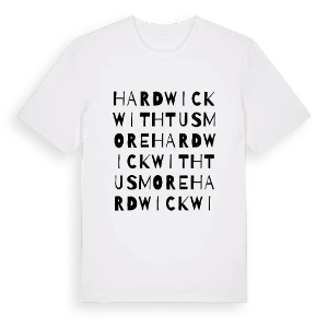 Hardwick with Tusmore ordlek t-shirt – ekologisk bomull t-shirt från Pinshirt