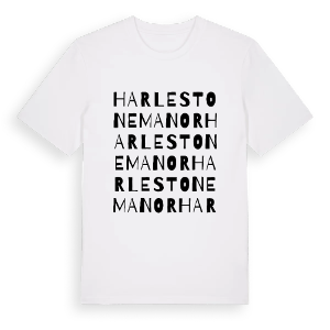 Harlestone Manor ordlek t-shirt – ekologisk bomull t-shirt från Pinshirt