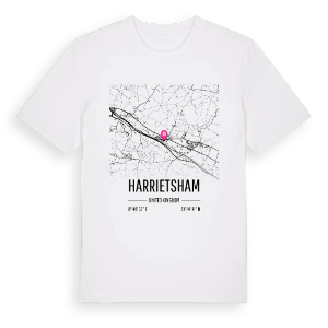 Harrietsham karta t-shirt – ekologisk bomull t-shirt från Pinshirt