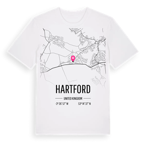 Hartford karta t-shirt – ekologisk bomull t-shirt från Pinshirt