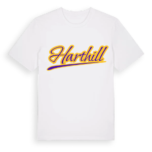 Harthill baseball t-shirt – ekologisk bomull t-shirt från Pinshirt