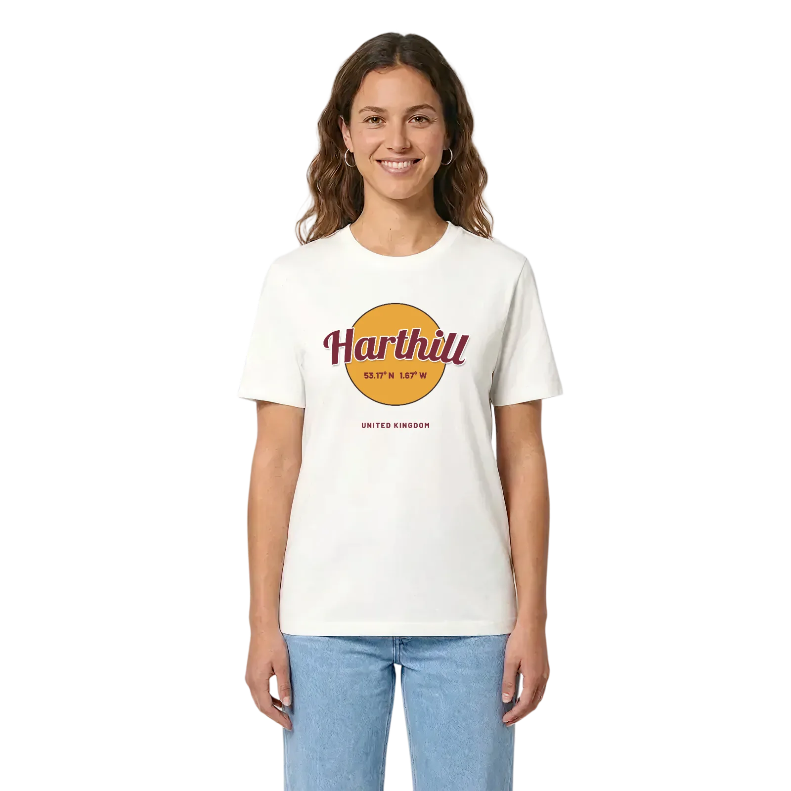 Harthill cirkel t-shirt – White, i miljö