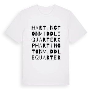Hartington Middle Quarter CP ordlek t-shirt – ekologisk bomull t-shirt från Pinshirt