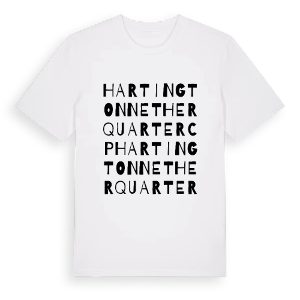 Hartington Nether Quarter CP ordlek t-shirt – ekologisk bomull t-shirt från Pinshirt