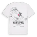 Hartlepool karta t-shirt