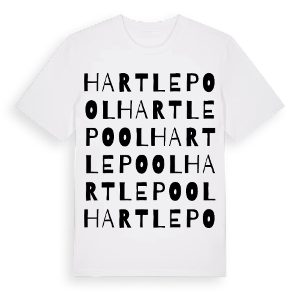 Hartlepool ordlek t-shirt – ekologisk bomull t-shirt från Pinshirt