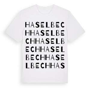 Haselbech ordlek t-shirt – ekologisk bomull t-shirt från Pinshirt