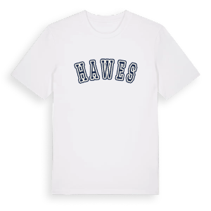 Hawes college t-shirt – ekologisk bomull t-shirt från Pinshirt
